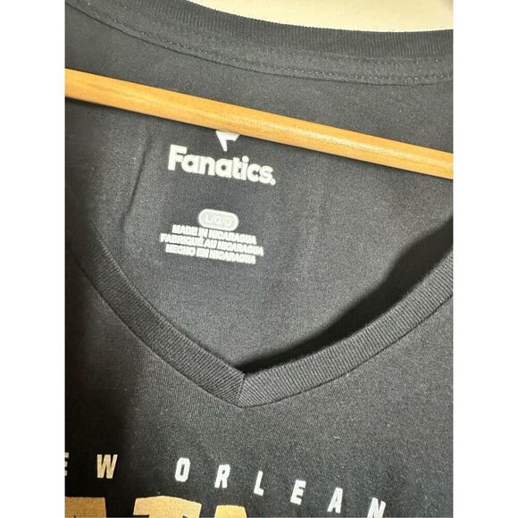 Fanatics Women’s NFL New Orleans Saints V Neck Long Sleeve Top Size Large - Picture 3 of 5